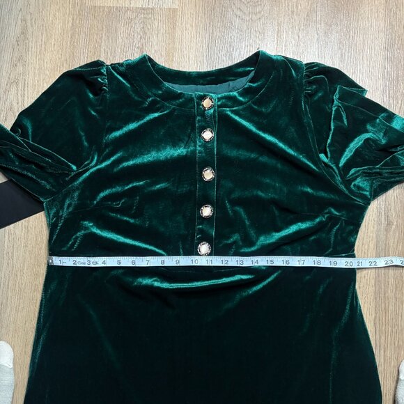 NWT Tuckernuck Velvet Arabella Dress in emerald green size XXL holiday midi - Picture 6 of 8